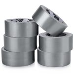 Duct Tape Heavy Duty - 5 Roll Multi Pack - Silver 90 Feet x 2 Inch - Strong, Flexible, No Residue, All-Weather and Tear by Hand - Bulk Value for Do-It-Yourself Repairs, Industrial, Professional Use